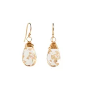 14k Rock Crystal Earrings - Gold-Filled