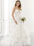 Alexis – Mermaid Wedding Dress in Organza & Tulle with Sweetheart Neckline by Morilee