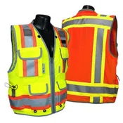 Radians SV55 Heavy Duty Surveyor Safety Vest w/ Zipper, 7 Pockets