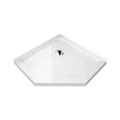 SUNNY SHOWER 38" W x 38" D x 3" H Corner Neo-Angle Shower Base, Diamond, White