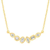 14K Gold Multi Shape Diamond Necklace