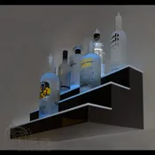 3 Tier LED Floating Shelf | RGB Display for Home Bar or Commercial Use