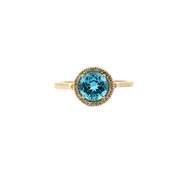 10K Yellow gold 1.28ct Blue To