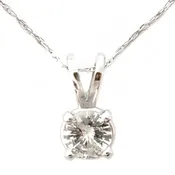 14K White Gold 0.33ct Diamond Necklace