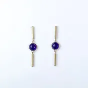 Amethyst Yellow Gold Dangle Earrings