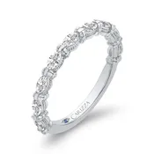 14kt White Gold and Diamond Wedding Band by Carizza