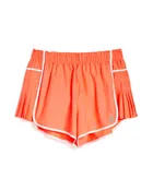 Athletic Pleated Side Panel Shorts