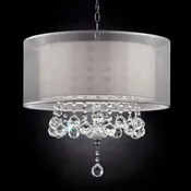 19"H Ceiling Lamp, Hanging Crystal