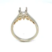 14Kt White Gold And Yellow Gold Filigree Design Engagement Ring — Joe Marche By the Sea
