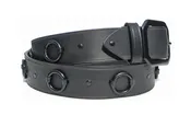 1 1/2" Wide Ring Belt - Black on Black