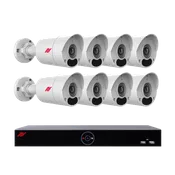 16 Channel PoE NVR Security System with 8×2MP Fixed Bullet Cameras (4TB HDD)