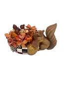 11" MacKenzie Childs Fall on the Farm Squirrel Arrangement
