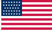 34-Star Union Civil War Flag Printed