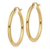 Gold Hoops (1.5 Inch) — Santisi & Bove