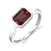 14K Gold 1.88 Carat Garnet Bezel Ring