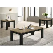 3 PC COFFEE SET NATURAL WOOD