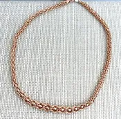 14kt yellow gold round gold graduated size link 17"chain