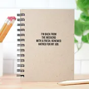 Back from the weekend... Letter Pressed Journal