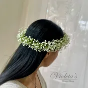 Gypso Tiara Floral Crown - Baby's Breath Wedding Flowers