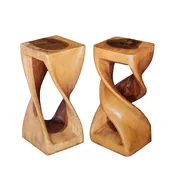“Twist” Wood Stool