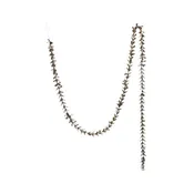 72"L x 1"H Faux Boxwood Garland with Glitter, Champagne Finish