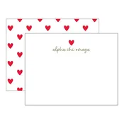 Heart Flat Notecards- Alpha Chi Omega