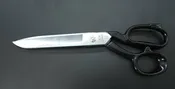12" Extra-Heavy-Duty Upholstery Shears — Thick-Blade, Black