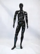 Alonzo: Egghead Male Mannequin in Glossy Black