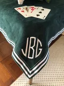 58" Square Bridge,  Canasta Table Cover — MOSTLY MONOGRAMS