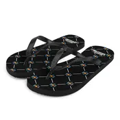 Black Snow Coast Light Blue Flag Flake Pattern Flip-Flops