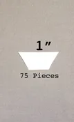 1-in Half Hexagon Paper Pieces 75 count