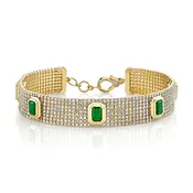 Emerald Cuff Bracelet