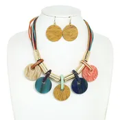 Acetate Disc Bib Necklace Set — Bagz & Bling