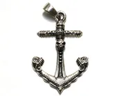 Anchor and Skull Pendant