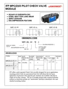 IFP MPC(D)03 Pilot Check Valve Module