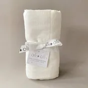 Ali + Oli Bamboo Muslin Swaddle Blanket - Pure White
