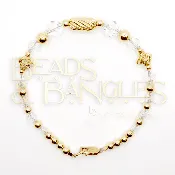 Clear Freestyle Gold Bracelet with Twisted Pieces
