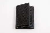 BASKETWEAVE TRIFOLD WALLET