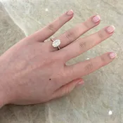 3.34 GSI1 Oval Brilliant Cut Diamond Engagement Ring