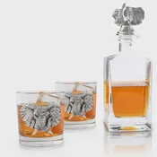AC - ELEPHANT DECANTER SET WITH GLASSES