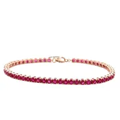 14k Rose Gold Ruby Tennis Bracelet – 7"
