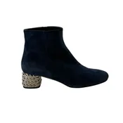 Miu Miu Crystal-Embellished Suede Ankle Boots