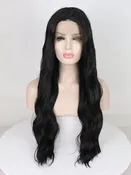 Black Synthetic  Lace Front Wig