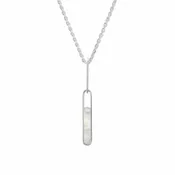 Alina Bezel Pendant Necklace with Stone