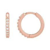 1/8 CTW Natural Diamond Hinged 12.5 mm Hoop Earrings