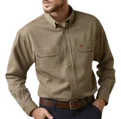 Ariat FR CAT 2 Air Inherent Khaki Heather Button Down