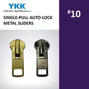 #10 SINGLE-PULL AUTO-LOCK SLIDERS YKK® METAL ZIPPERS