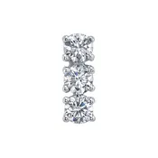 3 Diamond Bezel Stud