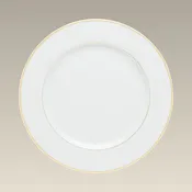 10.5" Double Gold Banded Rim Dinner Plate