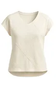 Another Love Graciela Vneck Embroidery Slub Tee- Vintage Cream